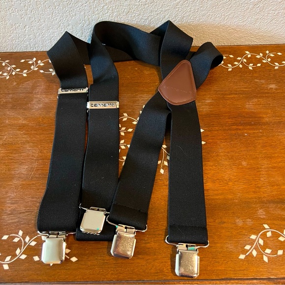 Carhartt Accessories Mens Carhartt Thick Black Utility Suspenders